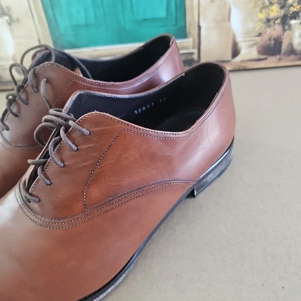 To Boot New York Adam Derrick 12981 Brown Cap Toe Oxford Dress Shoes Men's 13‎